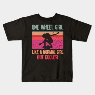 onewheel girl electric skateboard - float life onewheel skateboard Kids T-Shirt